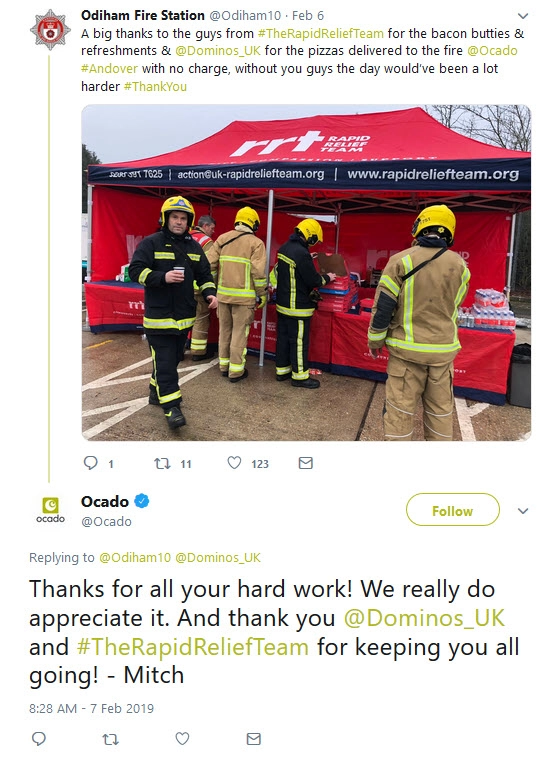 Ocado tweet