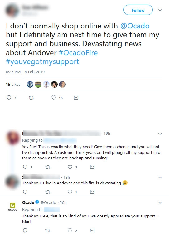 Ocado tweet