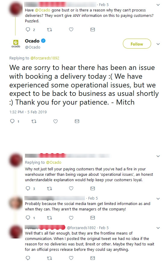 Ocado tweet